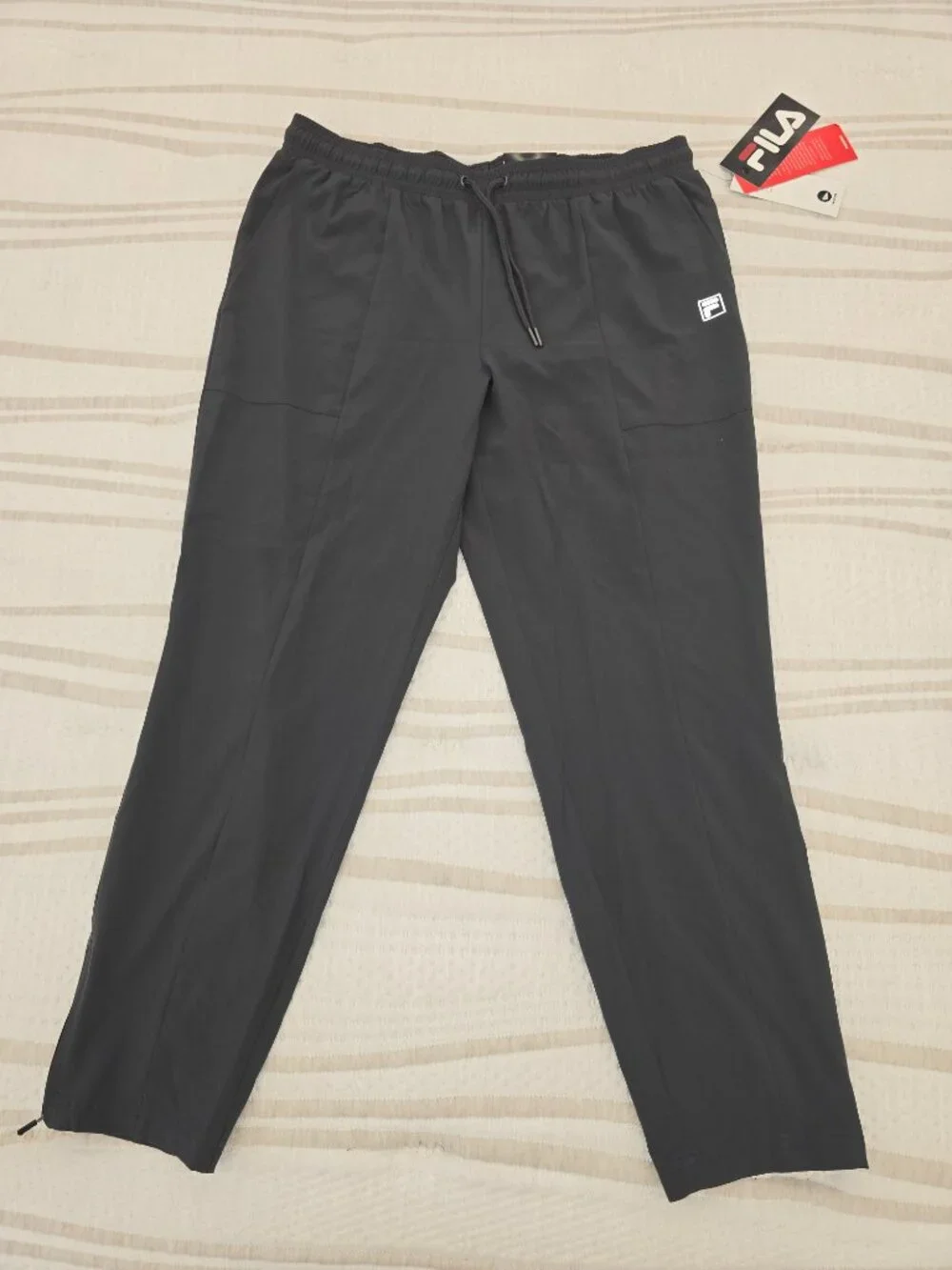 Fila Training Women's Grey Mid-rise Athletic Lightweight Straight Pants - Large